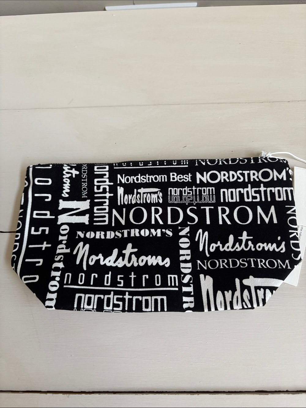 Nordstrom Black and White Logo Print Pouch